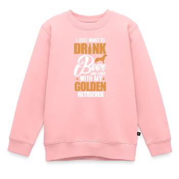 Golden Retrievers - Kids Premium Organic Sweatshirt - rose - Front - AI Model Kid Female (0cm)