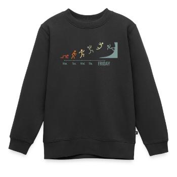 Inline-Skating Rollerskates Skater Vintage - Kids Premium Organic Sweatshirt - black - Front - AI Model Kid Female (0cm)