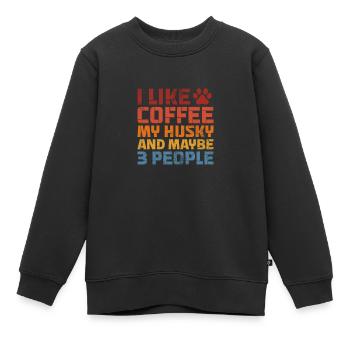 Husky - Kinder Premium Organic Sweatshirt - Schwarz - Vorne - AI Model Kid Female (0cm)