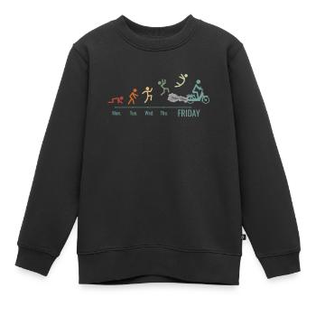 Mofa Mofaroller Moped Mofafahrer Mofa Wochenende - Kinder Premium Organic Sweatshirt - Schwarz - Vorne - AI Model Kid Female (0cm)