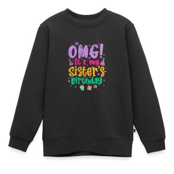 Soeur Frère Frères et sœurs Cadeau de famille - Sweat Premium enfant bio - noir - Devant - AI Model Kid Female (0cm)