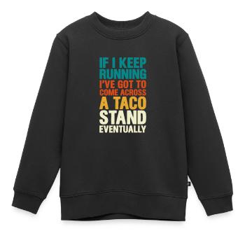 Courir - Sweat Premium enfant bio - noir - Devant - AI Model Kid Female (0cm)