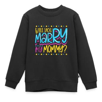 Veux-tu épouser ma mère - Sweat Premium enfant bio - noir - Devant - AI Model Kid Female (0cm)