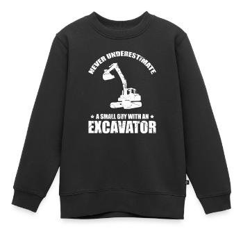 Opérateur de machinerie lourde pour opérateurs d’excavatrices - Sweat Premium enfant bio - noir - Devant - AI Model Kid Female (0cm)