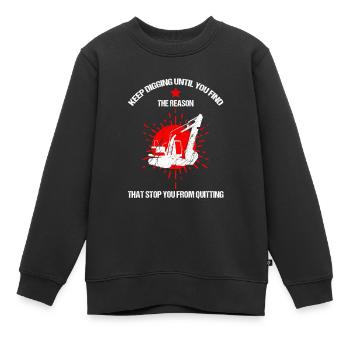Conception des opérateurs d’équipement lourd et des opérateurs d’excavatrices - Sweat Premium enfant bio - noir - Devant - AI Model Kid Female (0cm)