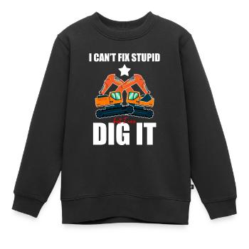 Conception des opérateurs d’équipement lourd et des opérateurs d’excavatrices - Sweat Premium enfant bio - noir - Devant - AI Model Kid Female (0cm)