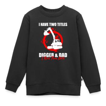 Conception des opérateurs d’équipement lourd et des opérateurs d’excavatrices - Sweat Premium enfant bio - noir - Devant - AI Model Kid Female (0cm)