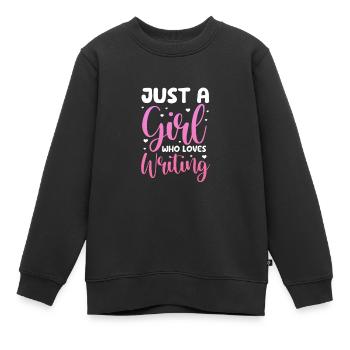 Auteur - Sweat Premium enfant bio - noir - Devant - AI Model Kid Female (0cm)