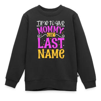 Mama heiraten - Verlobung - Kinder Premium Organic Sweatshirt - Schwarz - Vorne - AI Model Kid Female (0cm)