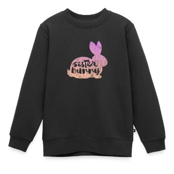 Soeur Frère Frères et sœurs Cadeau de famille - Sweat Premium enfant bio - noir - Devant - AI Model Kid Female (0cm)