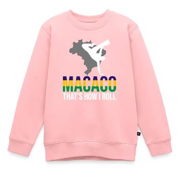 Ginga Capoeira für brasilianische Kampfsportarten - Kinder Premium Organic Sweatshirt - Rosa - Vorne - AI Model Kid Female (0cm)
