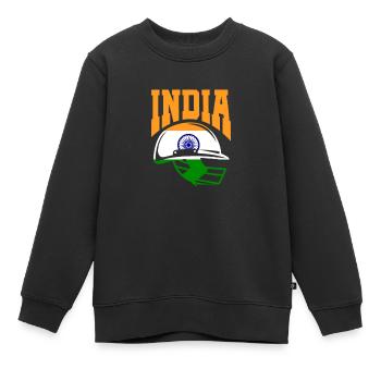 Cricket - Kinder Premium Organic Sweatshirt - Schwarz - Vorne - AI Model Kid Female (0cm)