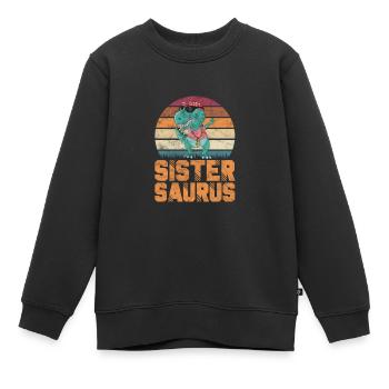 Soeur Frère Frères et sœurs Cadeau de famille - Sweat Premium enfant bio - noir - Devant - AI Model Kid Female (0cm)