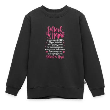 Soeur Frère Frères et sœurs Cadeau de famille - Sweat Premium enfant bio - noir - Devant - AI Model Kid Female (0cm)