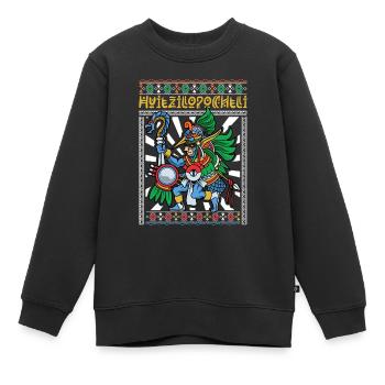 Le dieu aztèque de la guerre - Huitzilopochtli - Sweat Premium enfant bio - noir - Devant - AI Model Kid Female (0cm)