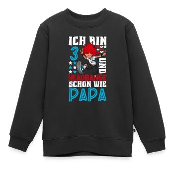 Ich bin 3 - Mädchen Rocker - Kinder Premium Organic Sweatshirt - Schwarz - Vorne - AI Model Kid Female (0cm)