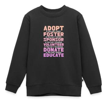 Sauvetage d’animaux - Sweat Premium enfant bio - noir - Devant - AI Model Kid Female (0cm)