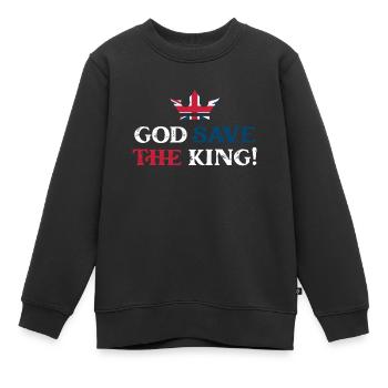 God Save The King Charles 2023 Krönung - Kinder Premium Organic Sweatshirt - Schwarz - Vorne - AI Model Kid Female (0cm)