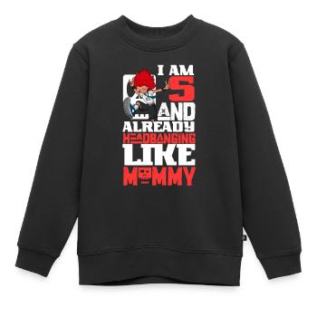 I'm 5 - Girl Rocker - Kids Premium Organic Sweatshirt - black - Front - AI Model Kid Female (0cm)