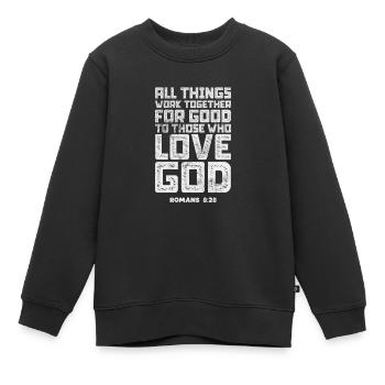 Bibel - Kinder Premium Organic Sweatshirt - Schwarz - Vorne - AI Model Kid Female (0cm)