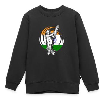 Cricket - Kinder Premium Organic Sweatshirt - Schwarz - Vorne - AI Model Kid Female (0cm)
