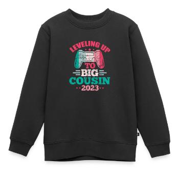 Schwangerschaft Cousin - Kinder Premium Organic Sweatshirt - Schwarz - Vorne - AI Model Kid Female (0cm)