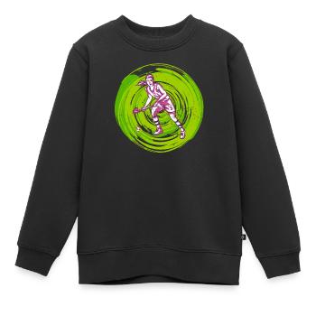 Feldhockeyspieler Hockey Hallenhockey Frauen - Kinder Premium Organic Sweatshirt - Schwarz - Vorne - AI Model Kid Female (0cm)