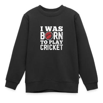 Cricket - Kinder Premium Organic Sweatshirt - Schwarz - Vorne - AI Model Kid Female (0cm)