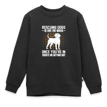 Sauvetage d’animaux - Sweat Premium enfant bio - noir - Devant - AI Model Kid Female (0cm)