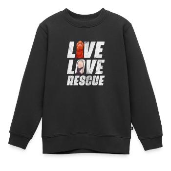 Tierrettung Tierrechte Tierliebe Haustier Geschenk - Kinder Premium Organic Sweatshirt - Schwarz - Vorne - AI Model Kid Female (0cm)