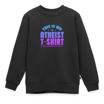 Atheist - Kinder Premium Organic Sweatshirt - Schwarz - Vorne - AI Model Kid Female (0cm)