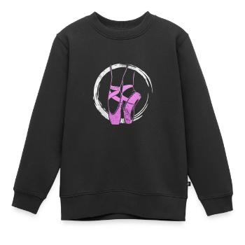 Ballett - Kinder Premium Organic Sweatshirt - Schwarz - Vorne - AI Model Kid Female (0cm)