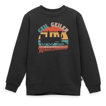 Modellzug Modeleisenbahn Modeleisenbahner Lok - Kinder Premium Organic Sweatshirt - Schwarz - Vorne - AI Model Kid Female (0cm)