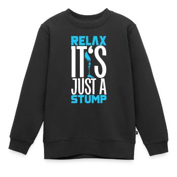 Prothèse de jambe - Sweat Premium enfant bio - noir - Devant - AI Model Kid Female (0cm)