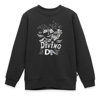 Heute ist ein Tauchtag Day Kreide Geschenk - Kinder Premium Organic Sweatshirt - Schwarz - Vorne - AI Model Kid Female (0cm)