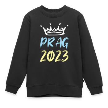 Prag 2023 - Kinder Premium Organic Sweatshirt - Schwarz - Vorne - AI Model Kid Female (0cm)