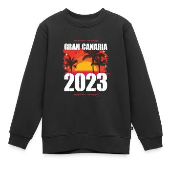 Grande Canarie 2023 (Garantie du prix le plus bas) - Sweat Premium enfant bio - noir - Devant - AI Model Kid Female (0cm)