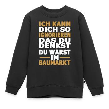 Verkäuferin Einzelhändler Einzelhandel Verkäufer - Kinder Premium Organic Sweatshirt - Schwarz - Vorne - AI Model Kid Female (0cm)
