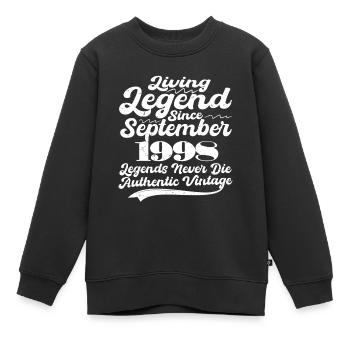 Il était une fois une légende. Septembre 1998 Naissance - Sweat Premium enfant bio - noir - Devant - AI Model Kid Female (0cm)