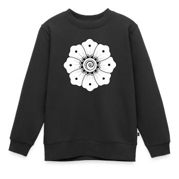 Symbol Geschenk Ornament Ethnic Spirit Art Orient - Kinder Premium Organic Sweatshirt - Schwarz - Vorne - AI Model Kid Female (0cm)