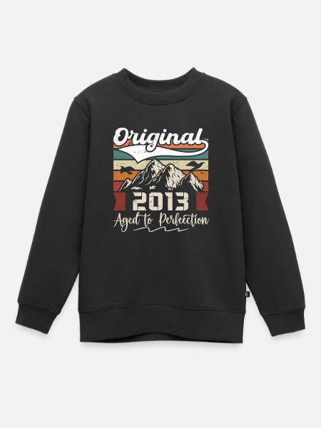 2013 - Cadeau né en 2013 - Sweat Premium enfant bio - noir