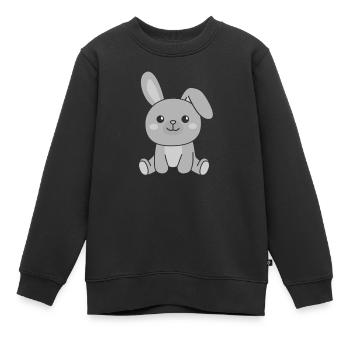 Lapin Lapin Animaux mignons Lapin de Pâques - Sweat Premium enfant bio - noir - Devant - AI Model Kid Female (0cm)