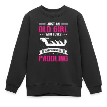 Entraîneur de bateau-dragon et bateau-dragon - Sweat Premium enfant bio - noir - Devant - AI Model Kid Female (0cm)