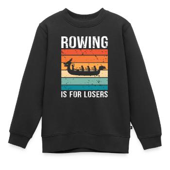 Bateau-dragon et équipage de bateau-dragon - Sweat Premium enfant bio - noir - Devant - AI Model Kid Female (0cm)