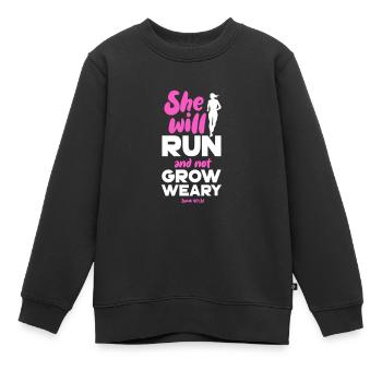 Laufen - Kinder Premium Organic Sweatshirt - Schwarz - Vorne - AI Model Kid Female (0cm)