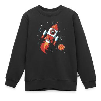 Rocket Spaceship Space Planet Astronaut - Kids Premium Organic Sweatshirt - black - Front - AI Model Kid Female (0cm)