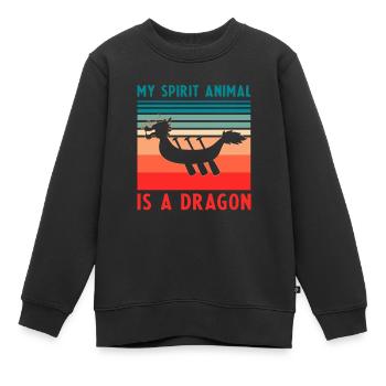 Entraîneur de bateau-dragon et bateau-dragon - Sweat Premium enfant bio - noir - Devant - AI Model Kid Female (0cm)