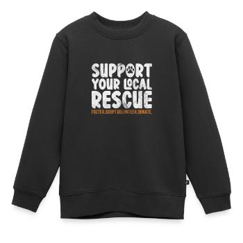 Animal Rescue Animal Rights Animal Love Pet Gift - Sweat Premium enfant bio - noir - Devant - AI Model Kid Female (0cm)