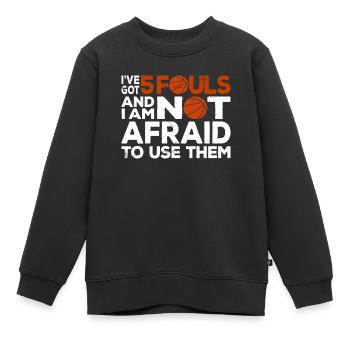 Hoops Basketball Player Streetball Hooping 5 Fouls - Kinder Premium Organic Sweatshirt - Schwarz - Vorne - AI Model Kid Female (0cm)