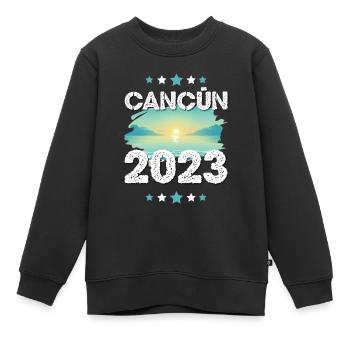 Cancun 2023 - Kinder Premium Organic Sweatshirt - Schwarz - Vorne - AI Model Kid Female (0cm)